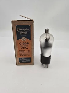 Cunningham C-338 gravierte Basis Elektron Verstärker Radio Vakuumröhre - Bild 1 von 11