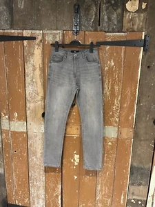 Next Denim Jeans Straight Grey Slim Fit Cotton Stretch Men's 30 W29 L30 - Picture 1 of 15