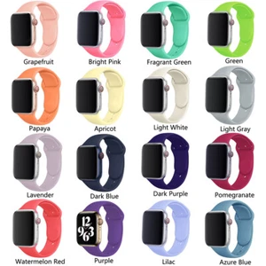 Watch Band Strap TPU Silicone For Apple iWatch Sport Series 7 6 5 4 3 2 1 SE - Picture 1 of 57