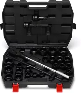 3/4" Drive Jumbo Impact Socket Set 27PCS,SAE (7/8"-2") and Metric (22mm-50mm) - Picture 1 of 5