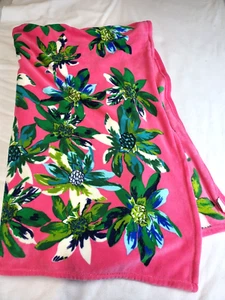 Vera Bradley Plush Fleece Throw Tropical Paradise Pattern 50 x 85 - Picture 1 of 5