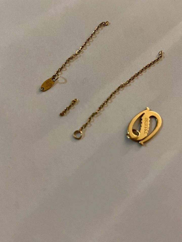 ￼18K Yellow Pure Solid Gold Parts Loop, Chain, Closure, Hook & Lock - Image 1 of 4