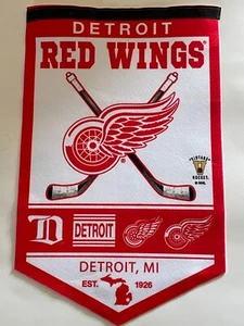 Bandiera Bandiera Detroit Red Wings History Heritage Logo 24" x 15" - Foto 1 di 6