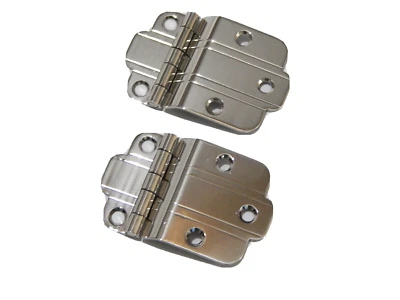 Art Deco Hoosier Door Hinge Nickel Plated Brass for Wilson Sellers  Cabinet Pair - Image 1 of 4