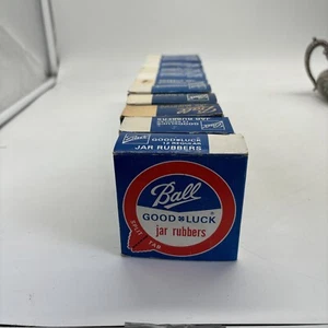 Lot of 11 Vintage Ball Good Luck Jar Rubbers Regular Mouth Split Tab Seal 12pk - Picture 1 of 6