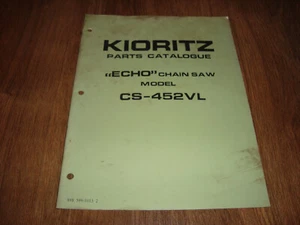 Kioritz Echo Chainsaw Parts Catalogue CS-452VL 898 599-1013 2 - Picture 1 of 2