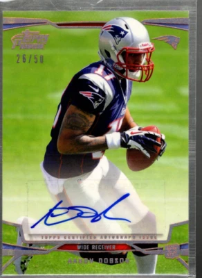 B3795- 2013 Topps Prime Autographs Copper Rainbow #124 Aaron Dobson Auto /50 - Image 1 of 2