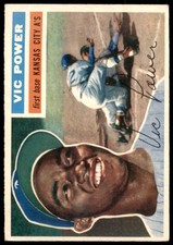 1956 TOPPS VIC POWER 67 NRMT BASEBALL KANSAS CITY ATHLETICS
