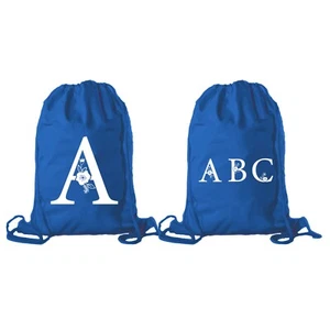 Bolsos con cordón con monograma, bolsos ajustados a granel, mochilas personalizadas con monograma - Imagen 1 de 4