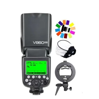 Godox V860II-N Camera Flash Speedlite Bowens Mount Bracket For Nikon Camera - Image 1 of 4
