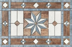 32" x 20 3/4" Tile Medallion Deco Mosaic - Happy Floors French Quarter series - Picture 1 of 3