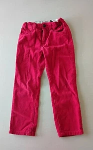 H&M Boys Size 4-5Y Red Corduroy Pants Adjustable Waist Cotton - Picture 1 of 6