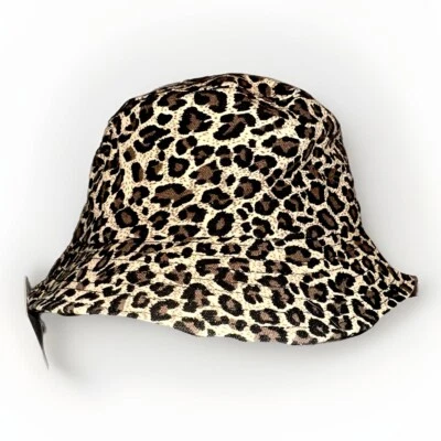 Forever 21 Brown & Black Canvas Cheetah/ Leopard Bucket Hat Size M/L New - Image 1 of 4