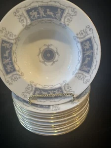 Coalport Revelry 7 5/8" rim soup bowls lot of 11 bone china cherub - Picture 1 of 6