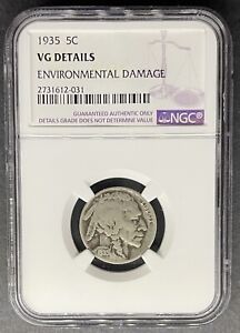 1935 Buffalo Nickel NGC VG Details, Buy 3 Items, Get $5 Off!!