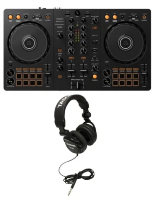 Pioneer DDJ-FLX4 2-channel DJ Controller + TASCAM TH-02 Studio Headphones NEW - Image 1 of 4