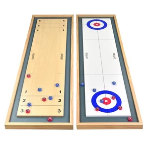 GoSports Shuffleboard and Curling 2 in 1 Bonus Table Top Game w Upgraded Pucks - Picture 1 of 5