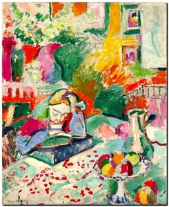 Henri Matisse CANVAS PRINT Interior with young Girl Painting poster 24"X18" - Picture 1 of 1