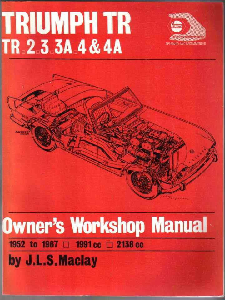 Libro de bolsillo manual Triumph TR2 TR3 y 3a tr4 y 4a 1954-67 propietarios taller Foto 1 de 1