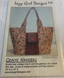 Gracie Handbag sewing pattern 15 X 10" Lazy Girl Designs - Picture 1 of 3