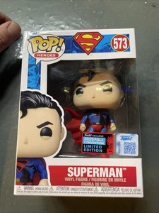 Funko Pop! Heroes:  Superman (Comic Deco) #573  Target NYCC 2025 Shared Sticker - Picture 1 of 2