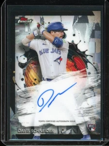 2024 Topps Finest DAVIS SCHNIEDER rookie RC autograph AUTO mlb record breaker - Picture 1 of 2