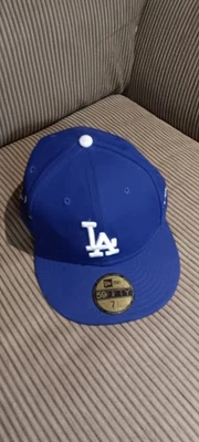 Los Angeles LA dodgers MLB Classic Logo Blue New Era 59/Fifty Hat cap 7 3/4 nwt - Image 1 of 4