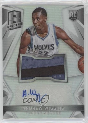 2014-15 Panini Spectra Rookie Jersey Auto Andrew Wiggins #102 Rookie Auto RC - Image 1 of 2