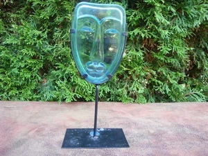 Glas Gesichtsmaske Teelicht/Votivkerzenhalter 9-1/4" - Bild 1 von 7
