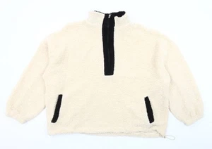 Boohoo Women's Ivory Fleece Sweatshirt - Medium - Picture 1 of 12