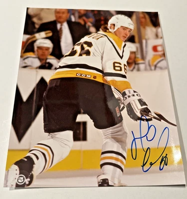 Foto autografiada 8x10 firmada por Mario Lemieux Pittsburgh Penguins Foto 1 de 2
