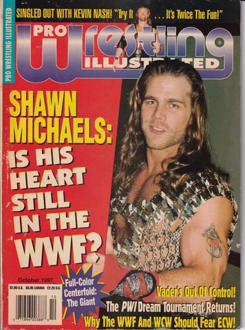Shawn Michaels Pro Wrestling Illustrated Magazine Vader The Giant Poster WWE WWF Cover