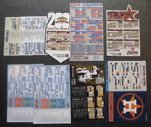Lot of (9) Pirates Astros Cubs Dodgers MLB Magnet Schedules - Picture 1 of 3