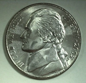 2003-P Jefferson Nickel Struck Through Grease Obv/Rev - Picture 1 of 5