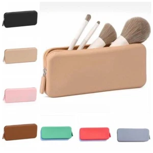 Silicone Cosmetic Bag Large Capacity Storage Bag Makeup Brush Holder Outdoors - Picture 1 of 21