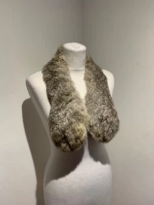 Vintage Fur Collar Scarf Neck Tie VGC lined infinity mink 50s 60s rabbit - Picture 1 of 7