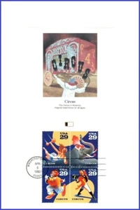 USA3 #2750-53 U/A FLEETWOOD PROOFCARD FDC American Circus - Picture 1 of 1