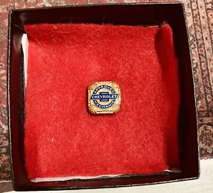 1940s Chevrolet Approved Mechanic Enameled Pin Screw Back Lapel Pin - Picture 1 of 4