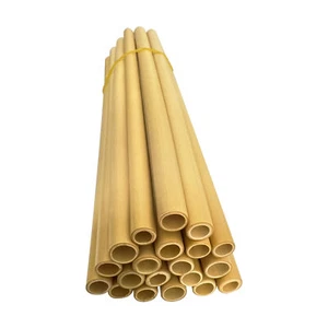 20 Pc Hand Crafted Organic 8" Biodegradable, Reusable Bamboo Drinking Straws - Picture 1 of 5