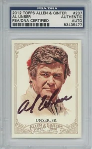 Al Unser 2012 Topps Allen & Ginter RC #237 SIGNED w PSA/DNA slab - Bild 1 von 2