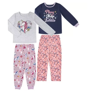 Member's Mark Girls' 4 Piece Fleece PJ Set - Picture 1 of 11