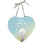 Reflections Of The Heart Baby Boy Mirror Glass Hanging Plaque