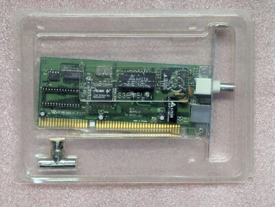 NEW ACER NETXUS 9080316000999 16 BIT ISA ETHERNET COAX RJ45 w/BNC T Adapter - Image 1 of 4
