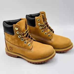 Womens Timberland 6 inch Premium Boot - Wheat Nubuck TB010361 - Picture 1 of 5