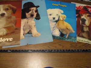 Xerox 4 VINTAGE Dog Posters 1970's 1973 1974 1977 Paperback Book Club - Picture 1 of 12