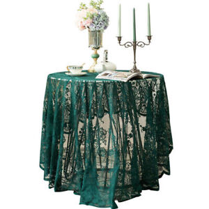 Round Lace Tablecloth Floral Doily Table Cloth Cover Wedding Party Home Decor K