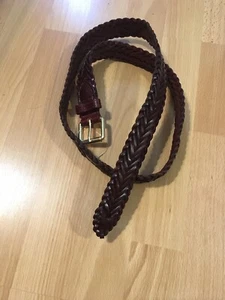 Ledergürtel Plissee Medium 45 Zoll Neu Dunkelkirsche/Braun - Bild 1 von 3