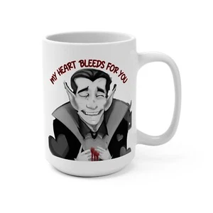 My Heart Bleeds For You Mug 15oz Coffee Cup Valentines Gift Girlfriend Boyfriend - Picture 1 of 5
