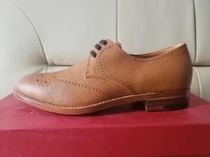 LUJO Salvatore Ferragamo LEONARDO Hombres Marrón 6.5 UK / 7.5 M US Ret $1,300 - Imagen 1 de 12