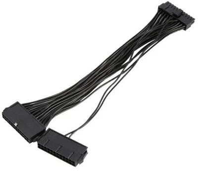 11-inch 24-Pin (20+4) Male to Dual 24-Pin Female PSU ATX Motherboard Adapter - Image 1 of 4